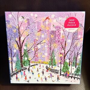 Galison "Snowy Night" 500 Piece Puzzle. Used.